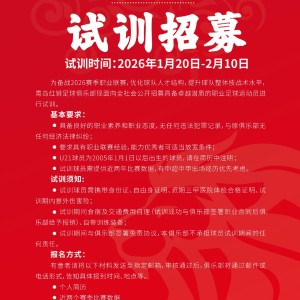 虽已降级，继续出征！青岛红狮发布试训公告，招募优秀职业球员